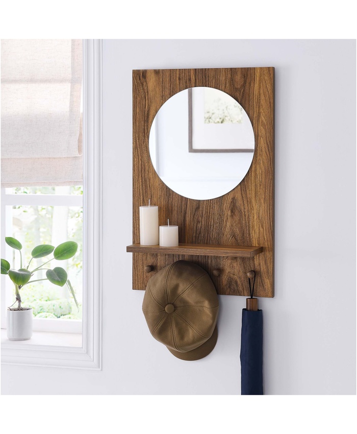 Glint Mirror In Walnut