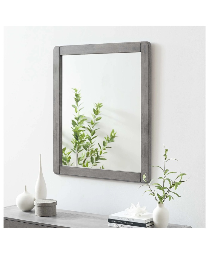 Georgia Wood Mirror In Gray