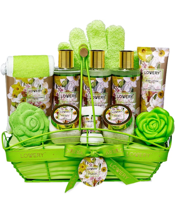 Magnolia And Jasmine Home Bath Set - 13Pc Body Care Spa Kit