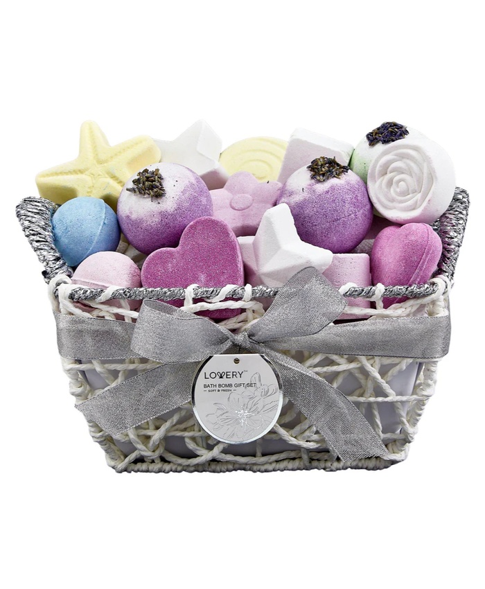 Variety Bath Bomb Set - 17Pc Home Bath Gift Basket