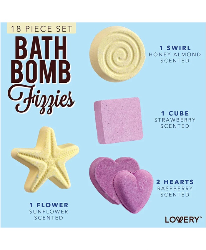 Variety Bath Bomb Set - 17Pc Home Bath Gift Basket