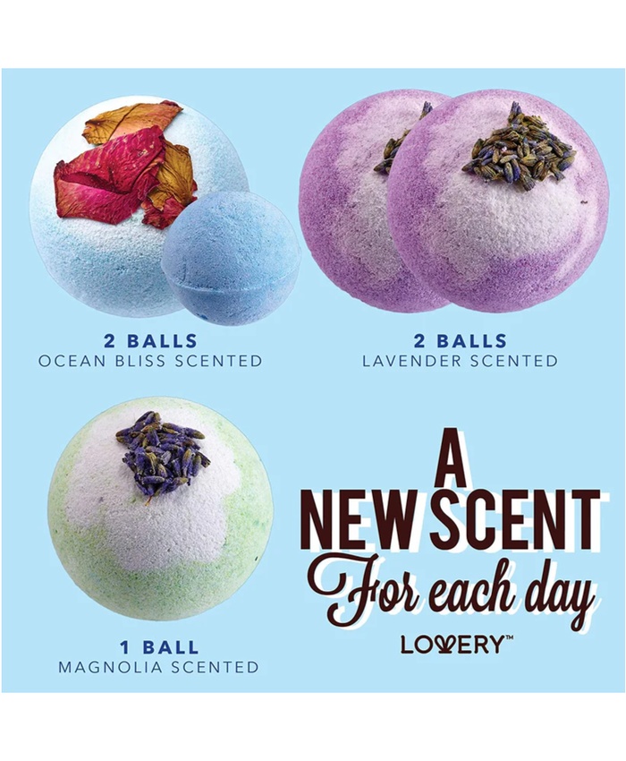 Variety Bath Bomb Set - 17Pc Home Bath Gift Basket