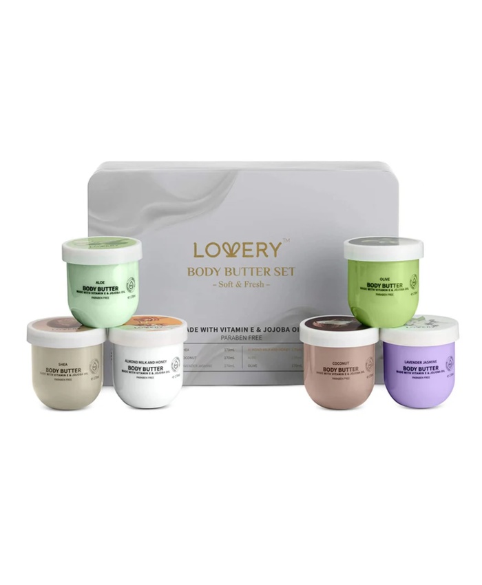 Whipped Body Butters Gift Set - 6Pc Moisturizing Lotions
