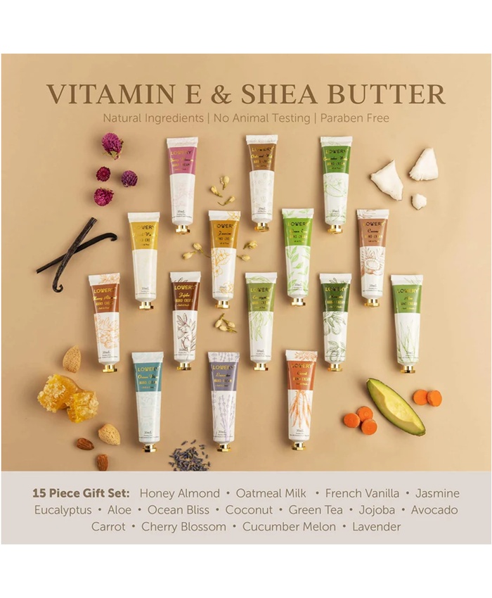 Hand Lotions Gift Set - 15pc Traveling Moisturizing Kit