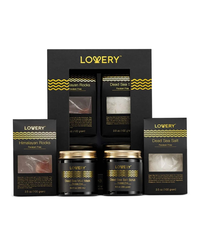 Dead Sea Minerals Home Bath Gift Box - 5Pc Spa Kit