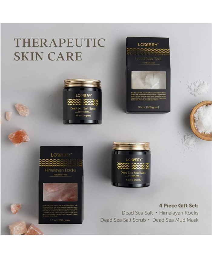 Dead Sea Minerals Home Bath Gift Box - 5Pc Spa Kit
