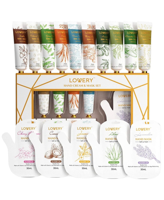 Hand Cream and Hand Mask Gift Set - 16Pc Lotions