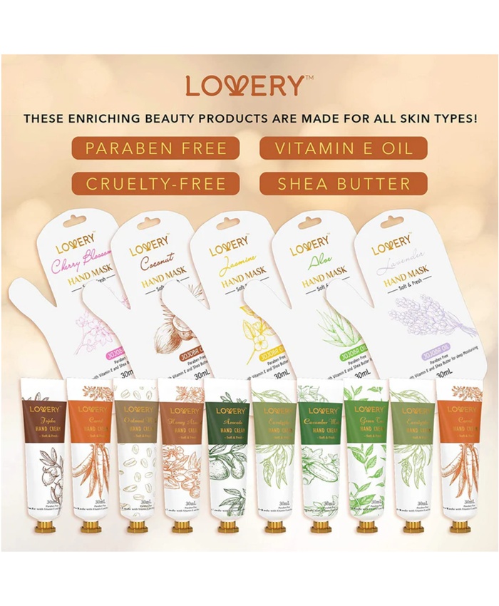 Hand Cream And Hand Mask Gift Set - 16Pc Lotions