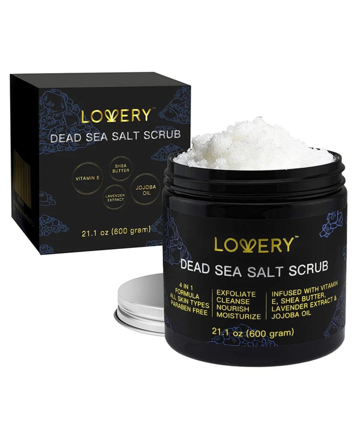 Lavender Dead Sea Salt Scrub - 22oz Skin Exfoliation