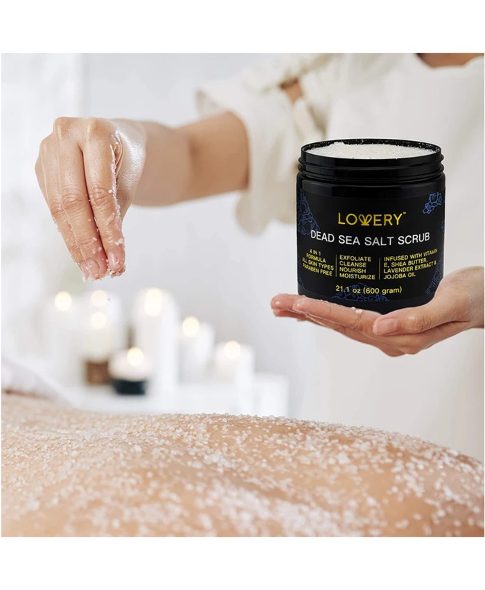 Lavender Dead Sea Salt Scrub - 22oz Skin Exfoliation