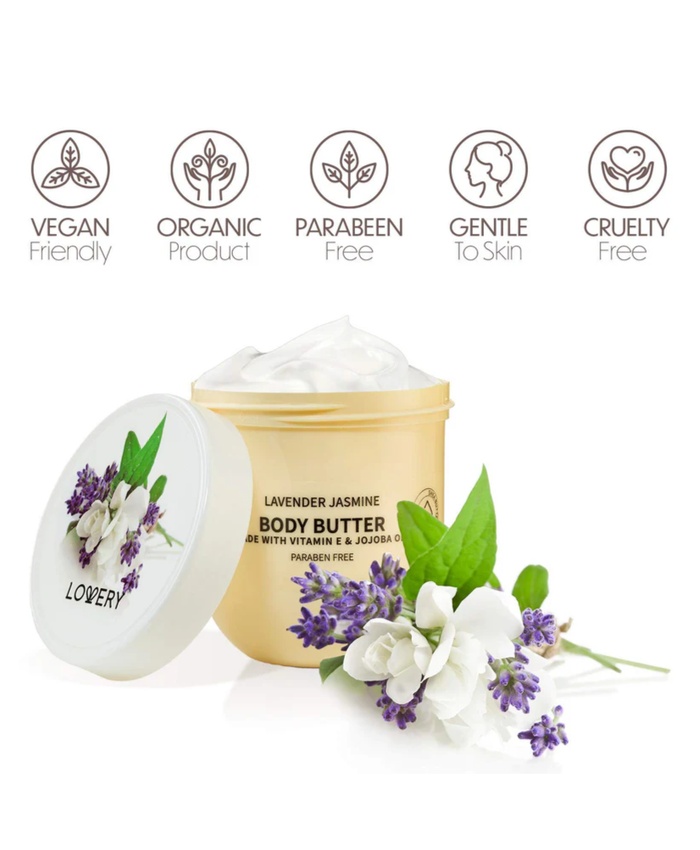 Lavender Jasmine Body Butter - 6oz Whipped Cream