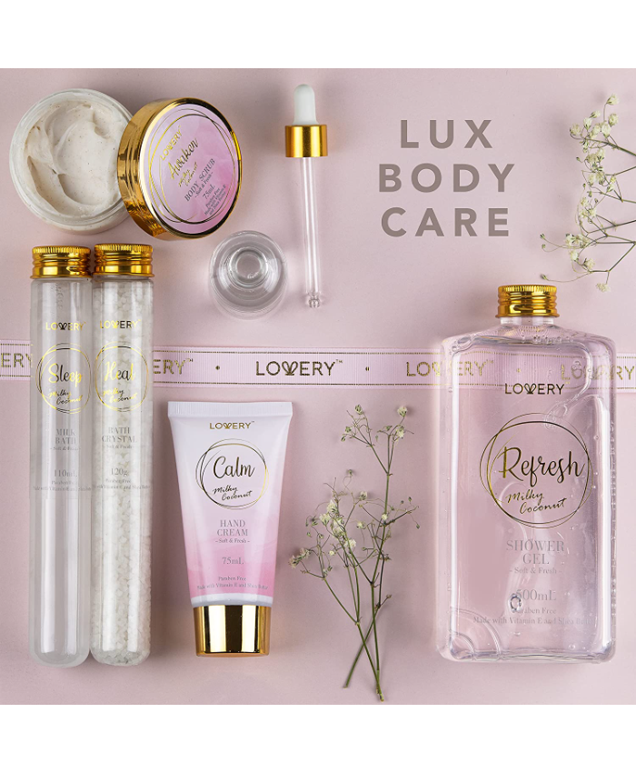 Milky Coconut Body Care Set - 10Pc Spa Gift Box