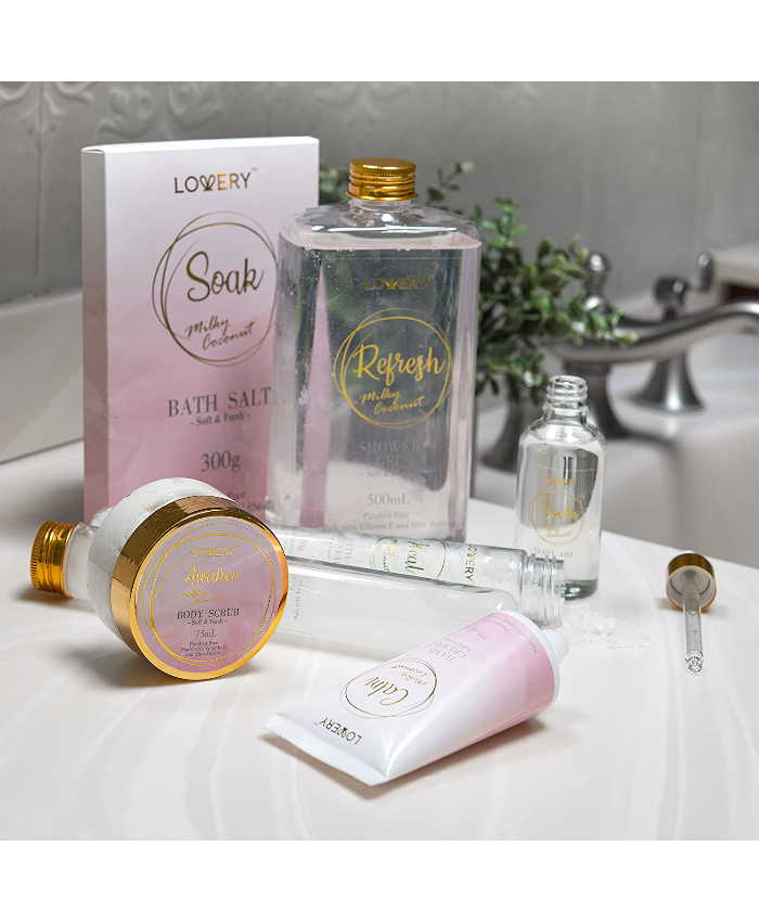 Milky Coconut Body Care Set - 10Pc Spa Gift Box