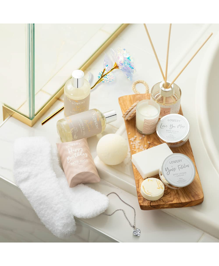 Birthday Home Bath and Spa Gift Basket - 20Pc Body Set