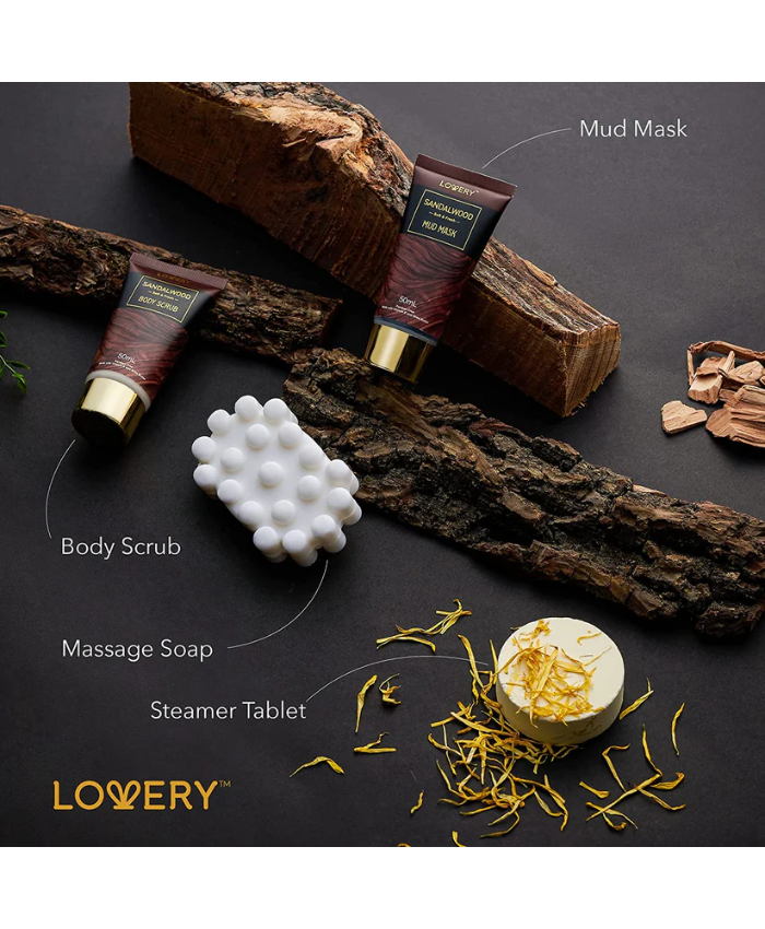 Sandalwood Bath Gift Set - 14Pc Beard Grooming Kit