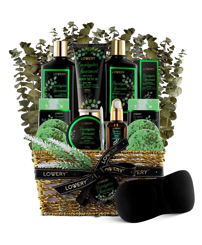 Eucalyptus Spearmint Home Bath Set - 17Pc Spa Gift Basket