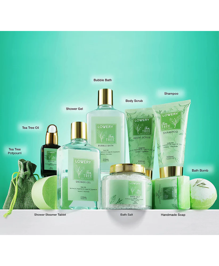 Tea Tree Spa Bath Set - 15Pc Aromatherapy Gift