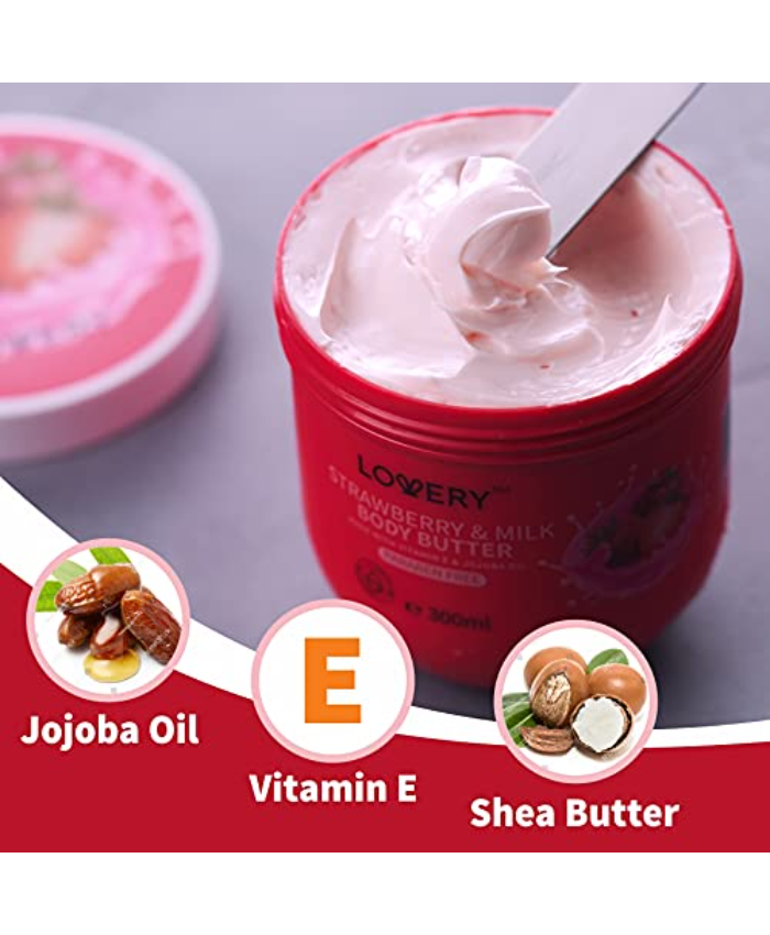 Strawberry Milk Body Butter - 2Pc Whipped Cream