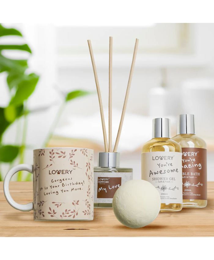 Birthday Gift Basket - 15Pc Coconut Home Spa Set