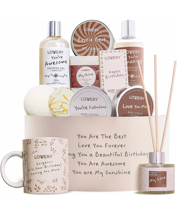 Birthday Gift Basket - 15Pc Coconut Home Spa Set