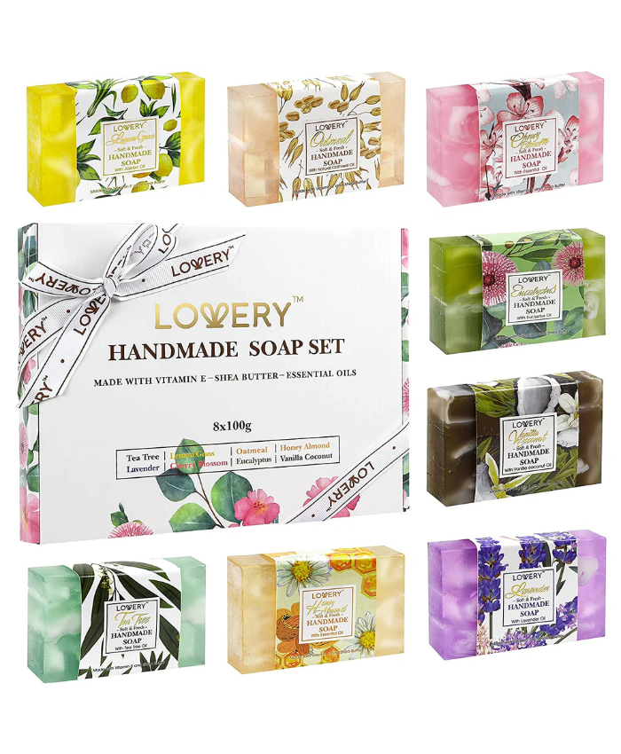 Handmade Soap Set - 8Pc Variety Pack Bath Gift
