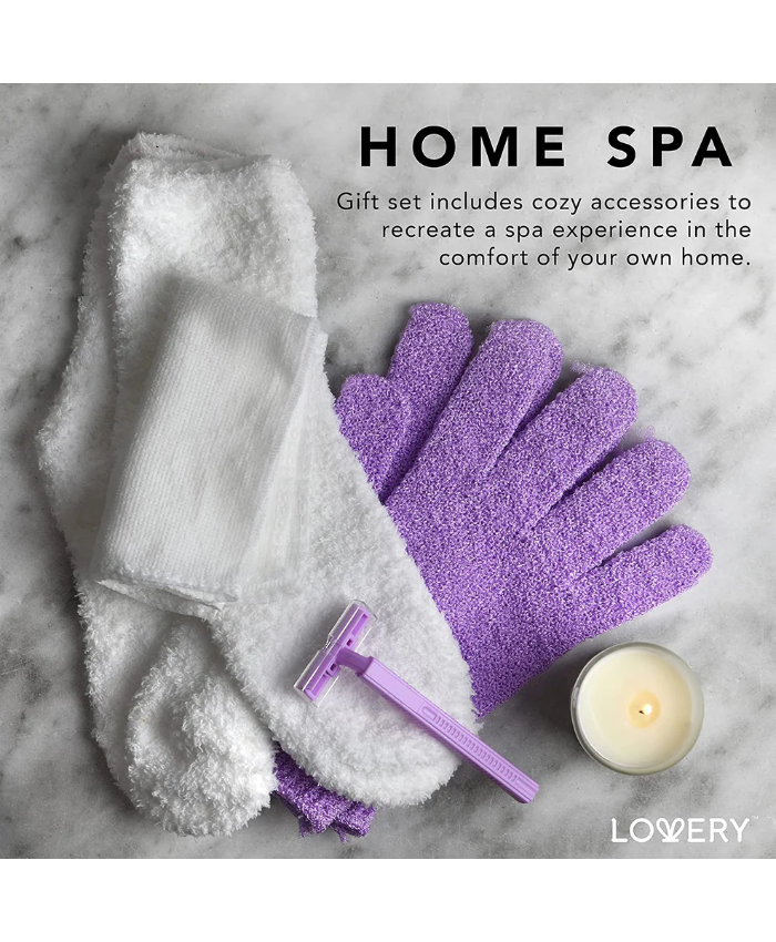 French Lavender Relaxation Gift - 18Pc Home Bath and Spa Kit