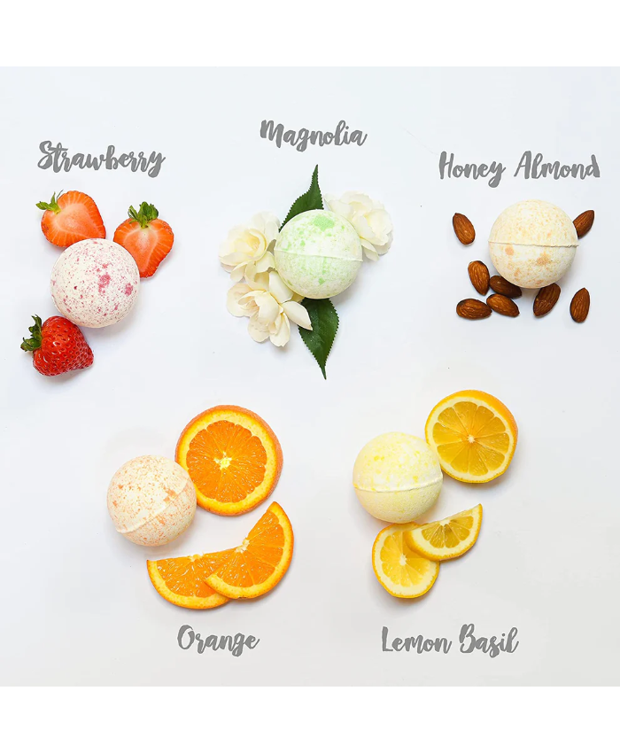 Bath Bombs Set - 9Pc Scented Marble Spa Fizzies