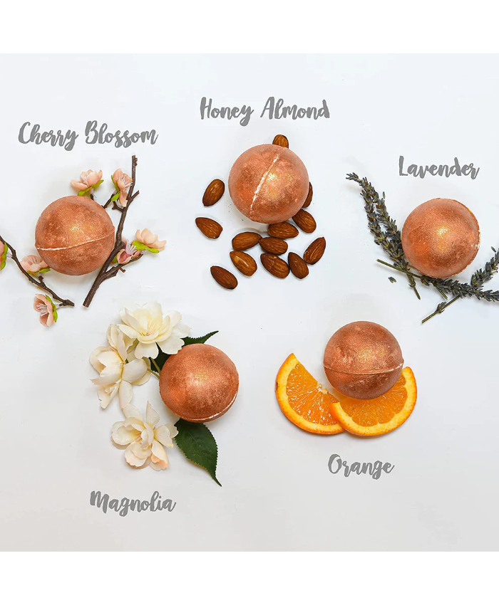 Rose Gold Marble Bath Bombs - 9Pc Bubble Bombs Set