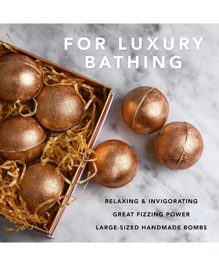 Rose Gold Marble Bath Bombs - 9Pc Bubble Bombs Set