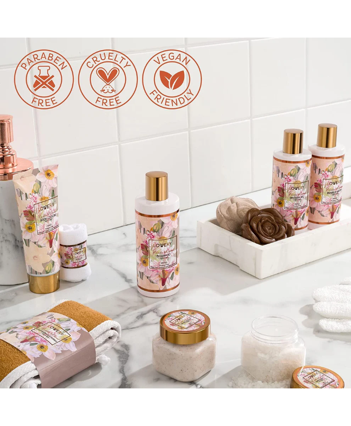 Vanilla Coconut Bath and Spa Gift Set - 13Pc Care Package