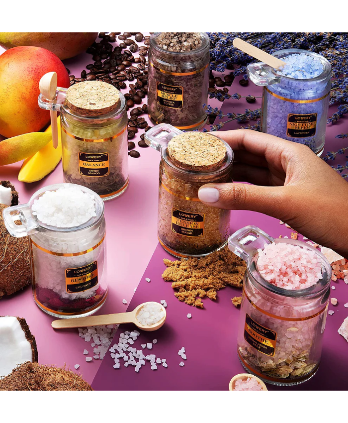 Bath Salts Gift Set - 12Pc Scented Spa Soaks