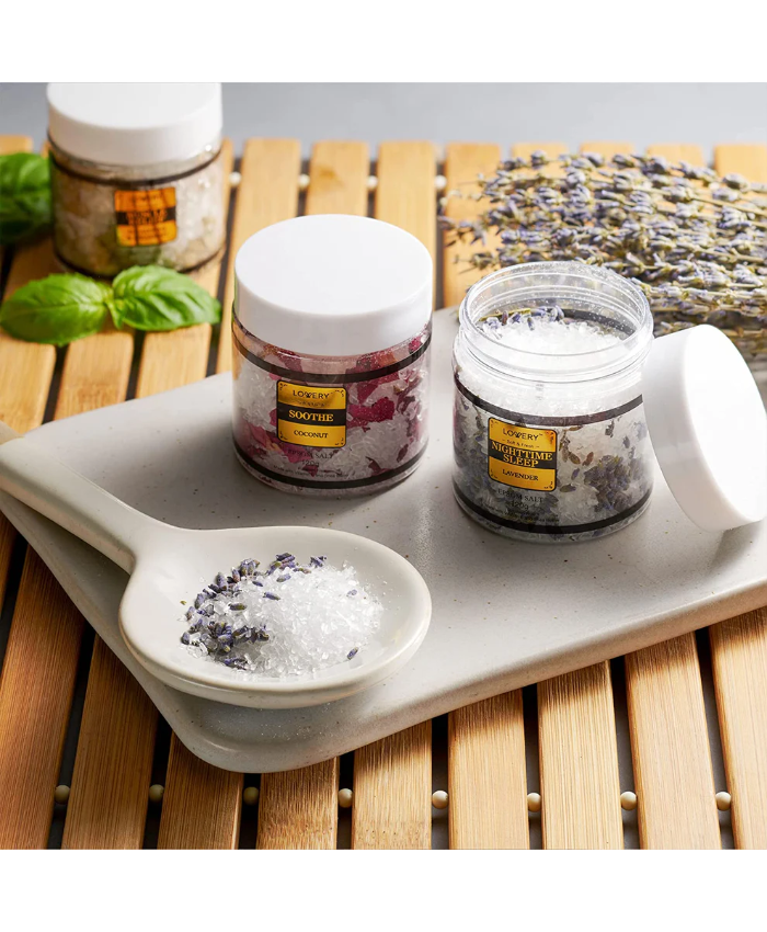 Luxe Epsom Bath Salts Gift Set - 8Pc Relaxing Spa Salts with Essential Oils