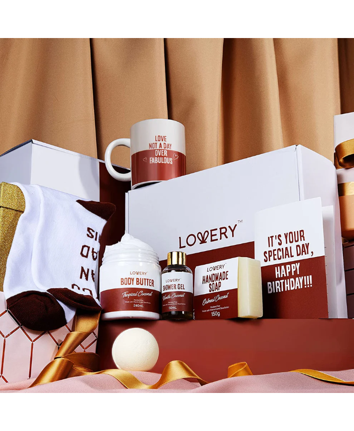 Birthday Gift Box - 9Pc Inspirational Spa Set