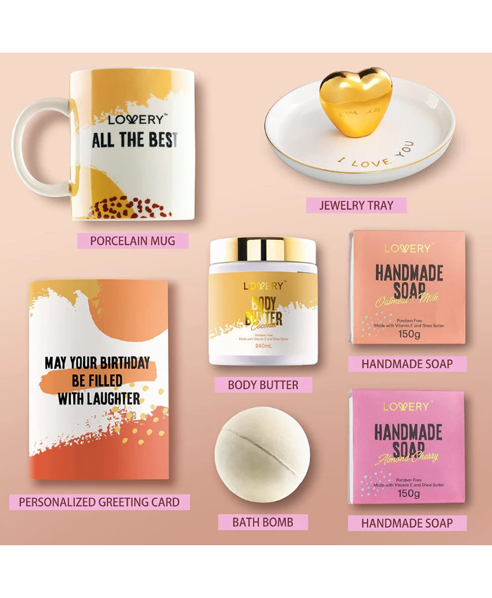 Birthday Gift Box - 8Pc Personalized Spa Kit