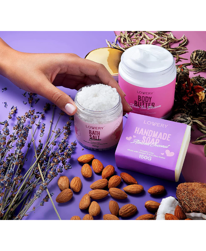 Body Care Gift Basket for Moms - 8Pc New Mom Spa Kit