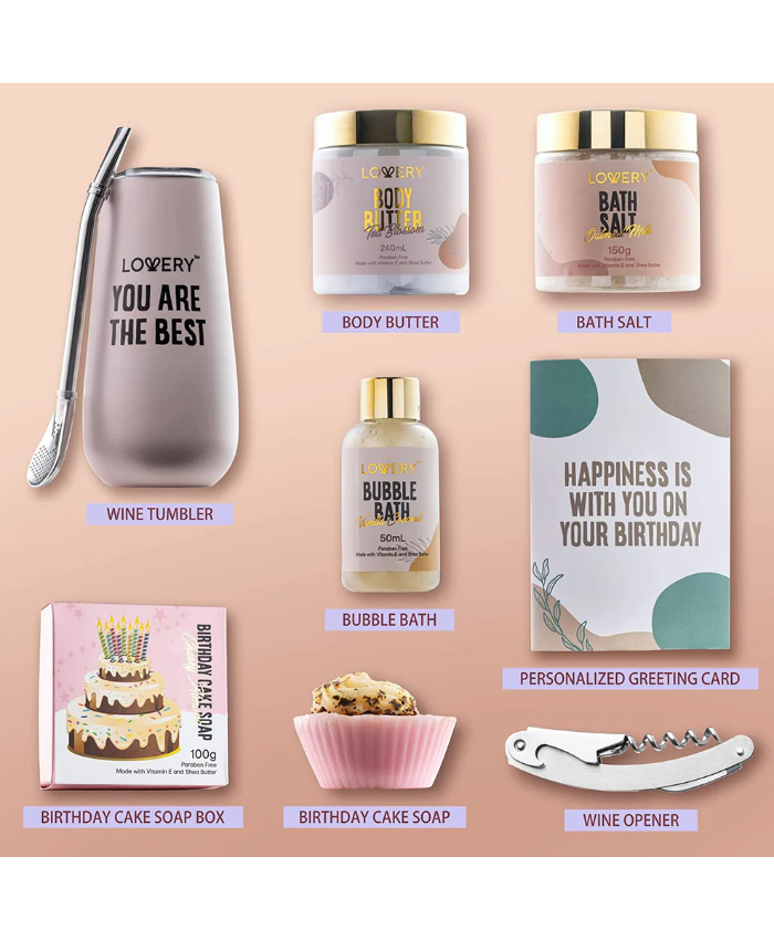 Birthday Gifts - 9Pc Personalized Spa Kit