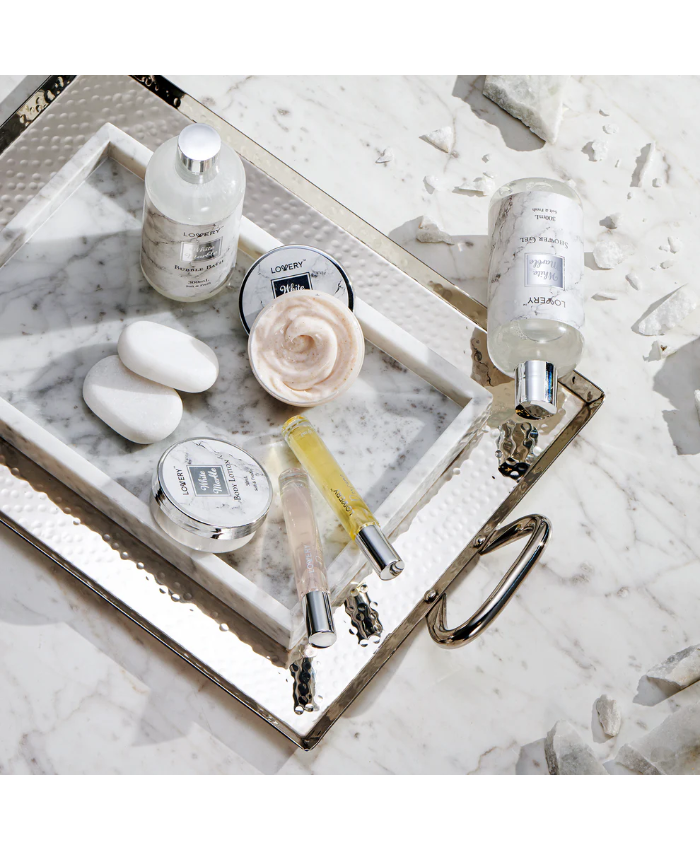 White Marble Scented Massage Kit - 19Pc Relaxation Body Spa Bag