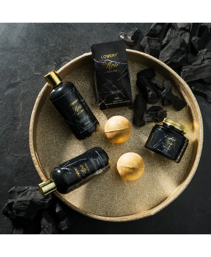 Luxe Jasmine Noir Home Spa Kit - 7Pc Body Care Set