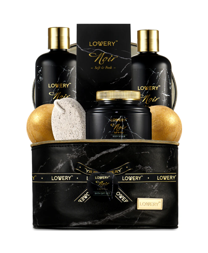 Luxe Jasmine Noir Home Spa Kit - 7Pc Body Care Set