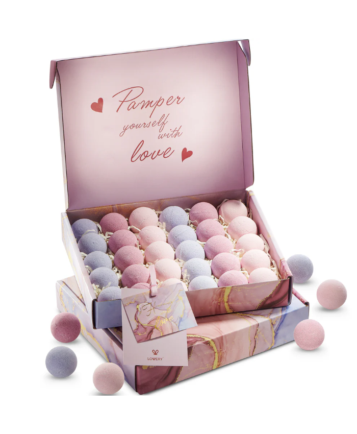 Bath Bombs Gift Set - 30Pc Spa Body Care Balls In Variety Scents