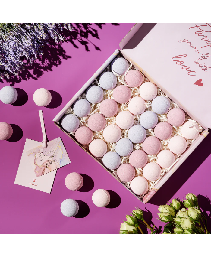 Bath Bombs Gift Set - 30Pc Spa Body Care Balls in Variety Scents
