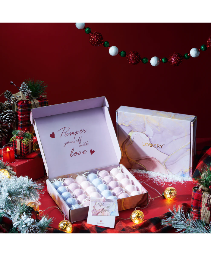 Bath Bombs Gift Set - 30Pc Spa Body Care Balls in Variety Scents