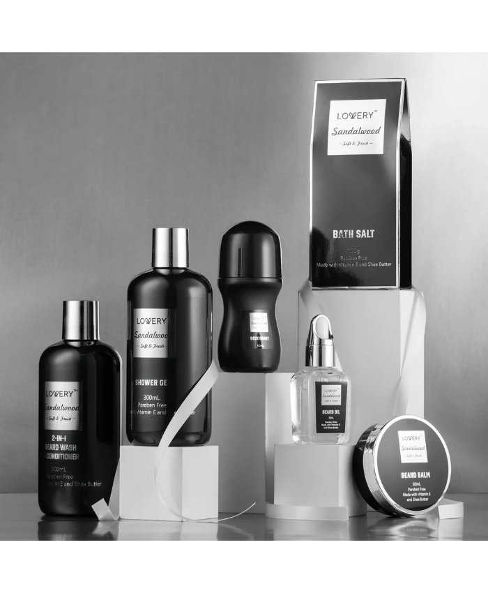 Beard Grooming Set 11pc - Sandalwood Gift Basket For Men