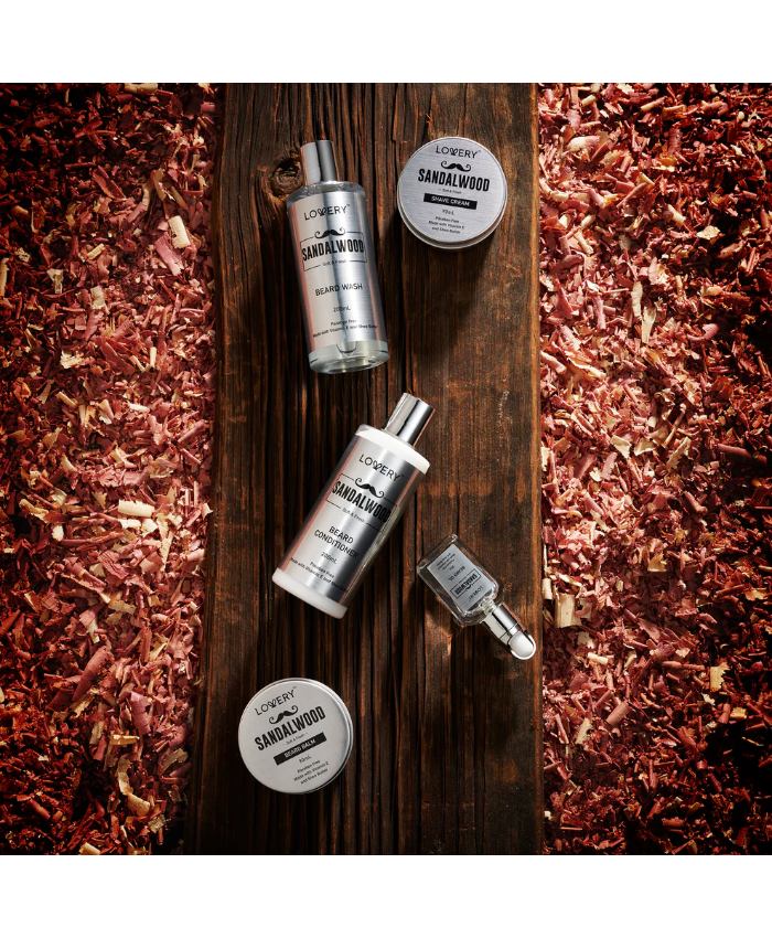Luxe Sandalwood Beard Grooming Kit - 11Pc Men's Pampering Body Care
