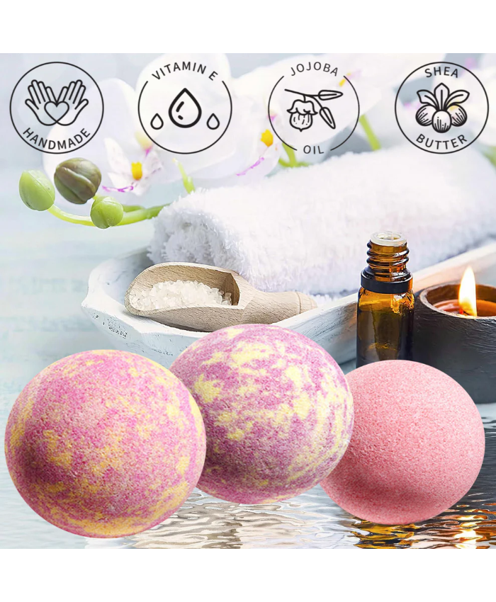Handmade Bath Bomb Gift Set - 30Pc Bubble Bath Fizzies
