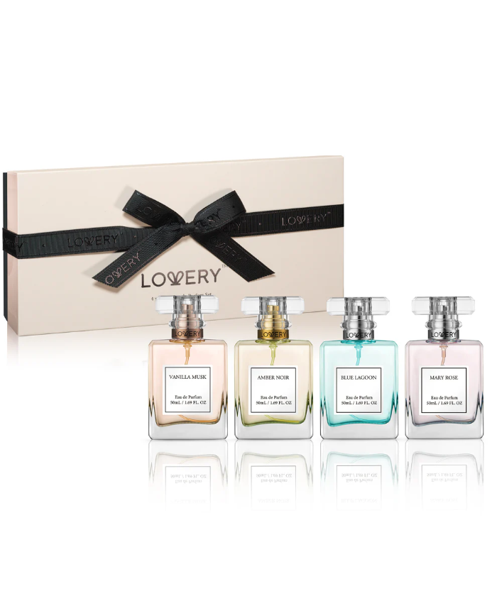 Perfume Set For Women - 4pc Floral Parfum Sampler Gifts