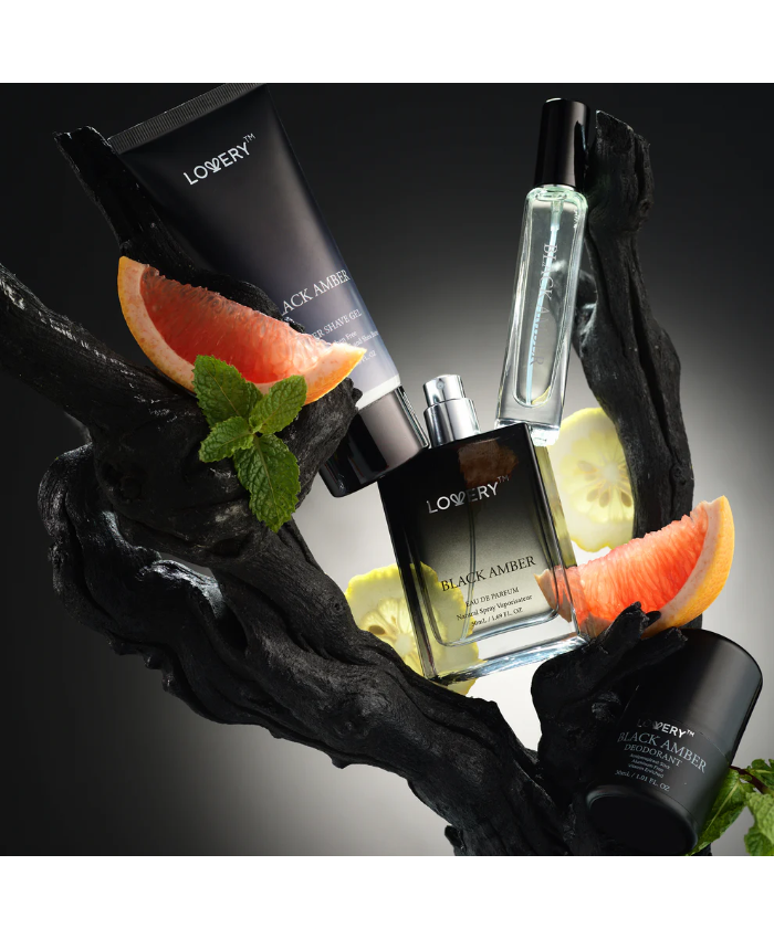 Black Amber Bath and Body Care - 4pc Mens Gift Set