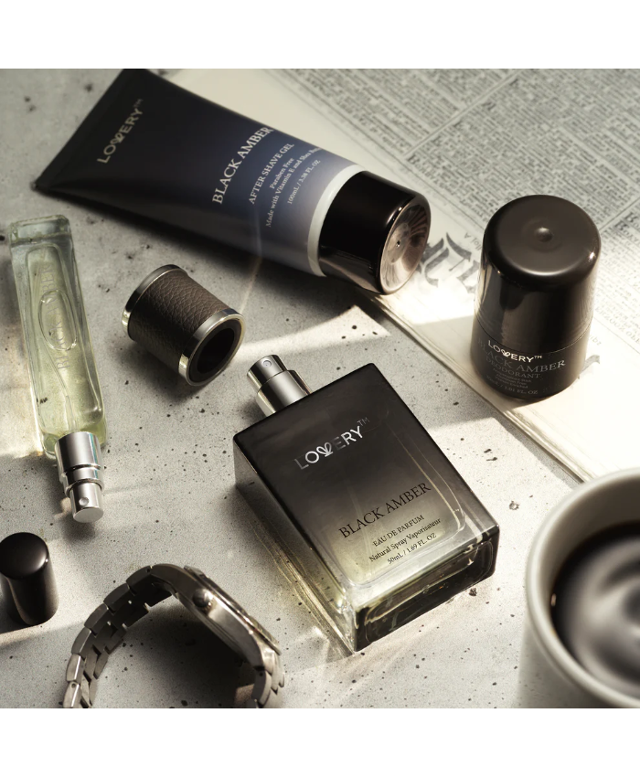 Black Amber Bath and Body Care - 4pc Mens Gift Set