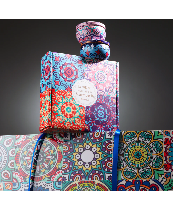 Soy Scented Candles - 5pc Aromatherapy Tin Can Candle Gift