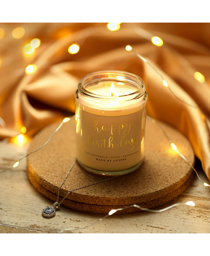 Birthday Gifts for Women - 3pc Bday Candle with Necklace & Pouch